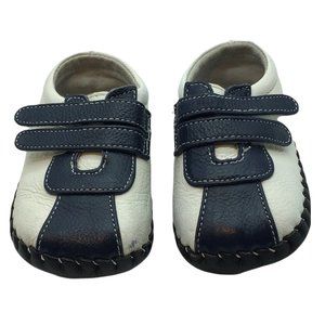 pediped moccasins leather baby shoes Size 6-12 months blue white